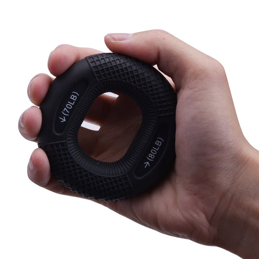 Silicone Adjustable Handle 20-80 Pounds Grip Ring Finger Forearm Trainer Sports Gym From House Black