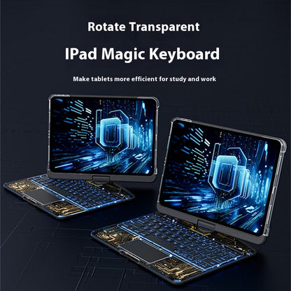 360 Swivel Keyboard Clear Case For IPad Smart Trackpad Electronics dealsniper-net