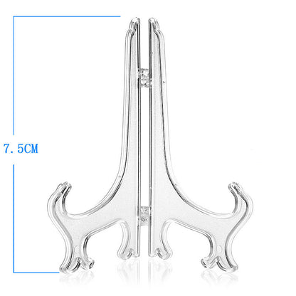 Household Simple Transparent Plastic Folding Hanging Tray Rack