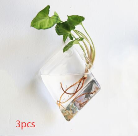 Fashion Wall Hanging Glass Flower Vase Terrarium Wall Fish Tank Garden dealsniper-net