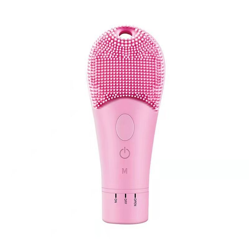 Silicone Gel Cleansing System Electric Facial Cleansing Beauty dealsniper-net Pink Battery Type English