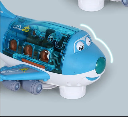 360 Rotating Electric Plane Airplane Toys For Kids Bump Kids dealsniper-net Blue Batteryry