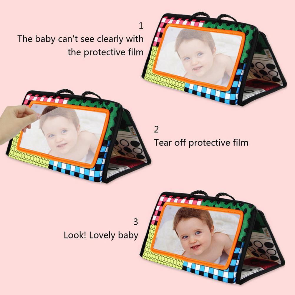 Tummy Time Mirror Toy for Baby High Contrast Activity