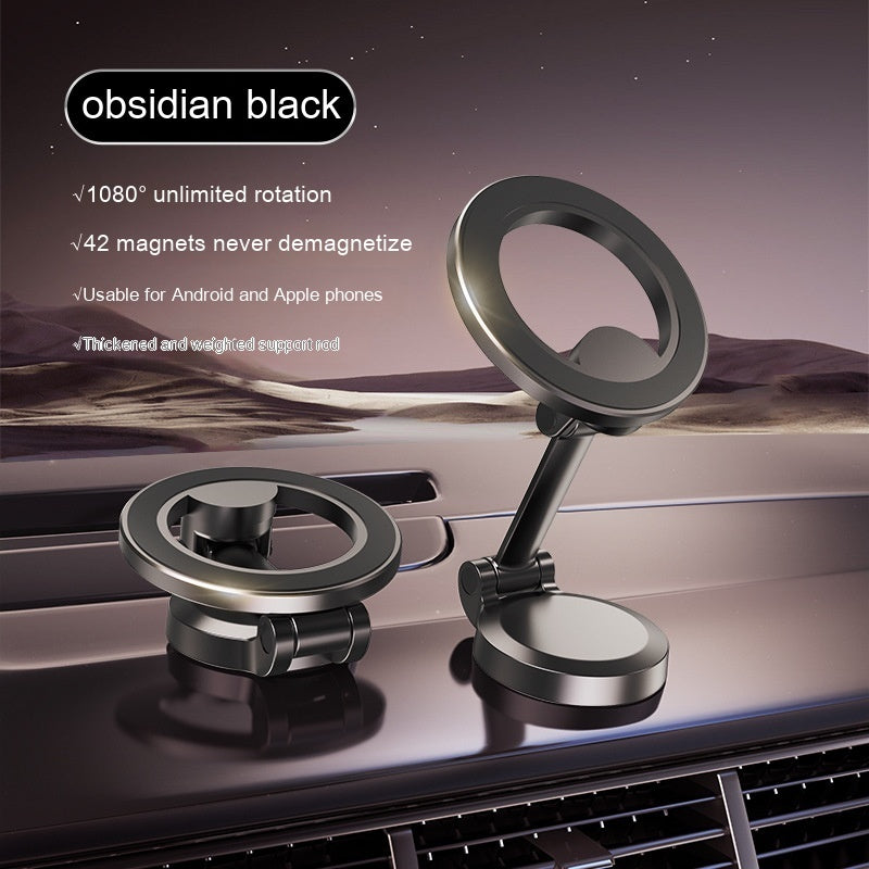 Magnetic Car Phone Mount All-Metal Foldable Phone Holder For Car Gadgets dealsniper-net Updated version 1PCS