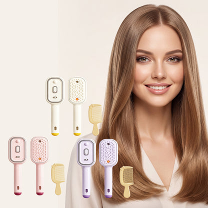 Electric Spray Airbag Beige Massage Brush Yellow Hairbrush Set Beauty DealSniper.net
