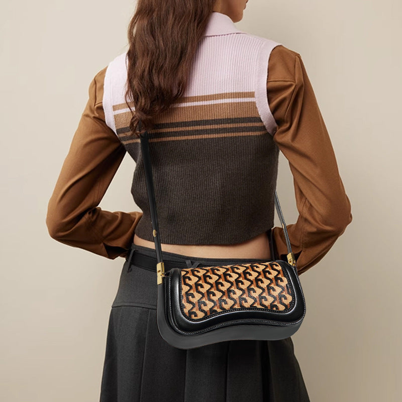 Retro Trendy Underarm Bag Fashionable High-grade Women's Bag Women Gym From House