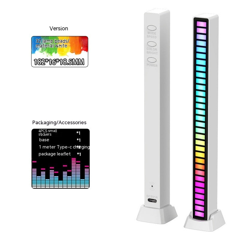 Led Sound Control Light Bar RGB Ambient Pickup Rhythm Lamp Music House DealSniper.net
