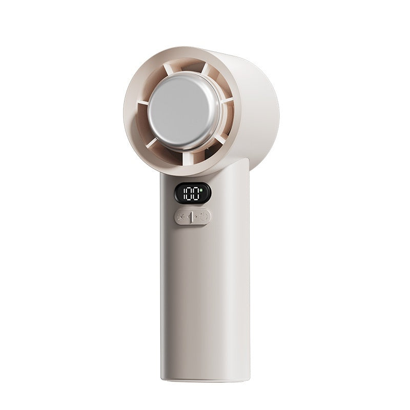 Non-polar Adjustable Small Usb Refrigeration Ice Compress Small Handheld Fan Gadgets Gym From House Beige 3600 MA