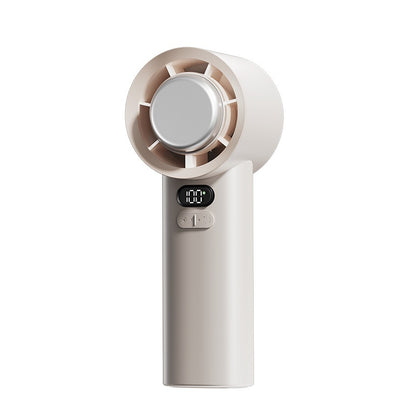 Non-polar Adjustable Small Usb Refrigeration Ice Compress Small Handheld Fan Gadgets Gym From House Beige 3600 MA