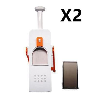 Multifunctional Vegetable Cutter Paper Shredder Kitchen Kitchen dealsniper-net Orange 2PCS