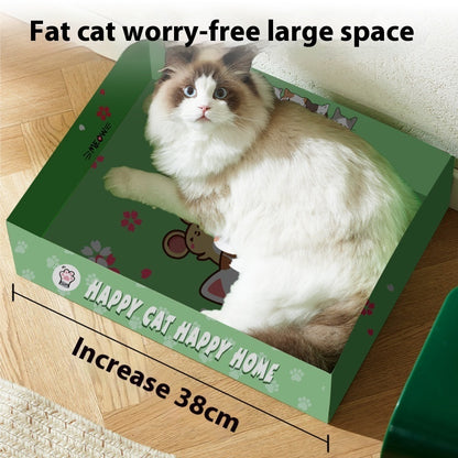 Portable Folding Semi-open Thickened Disposable Litter Box Pets Gym From House