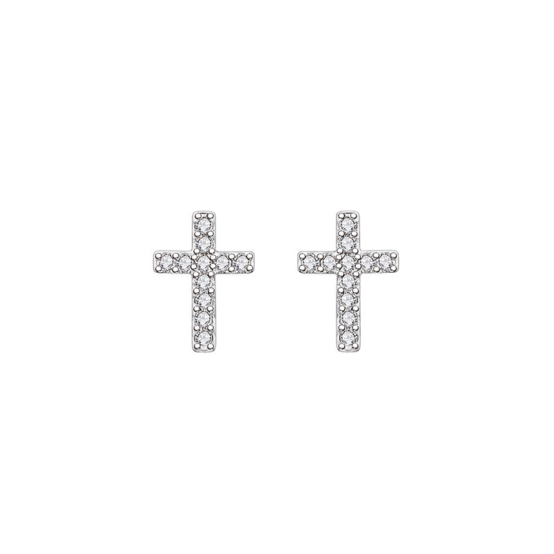 New Fashion Stainless Steel Cross Earrings Jewelry Gym From House