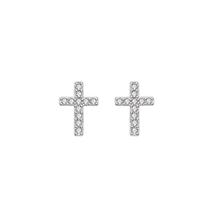 New Fashion Stainless Steel Cross Earrings Jewelry Gym From House