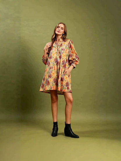 New Arrival Dresses Casual Fashion Floral Print Dress Women Gym From House