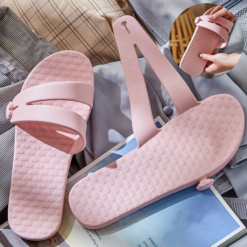 Folding Travel Slippers Hotel House Shoes Removable