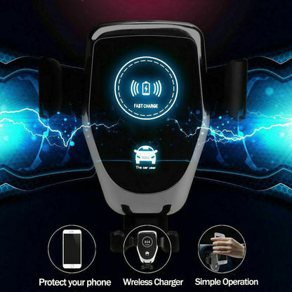 10W QI Wireless Fast Car Charger Mount Holder Stand Automatic Clamping Charging Phones DealSniper.net