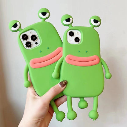 Funny Silicone 3D Frog Phone Case Cover