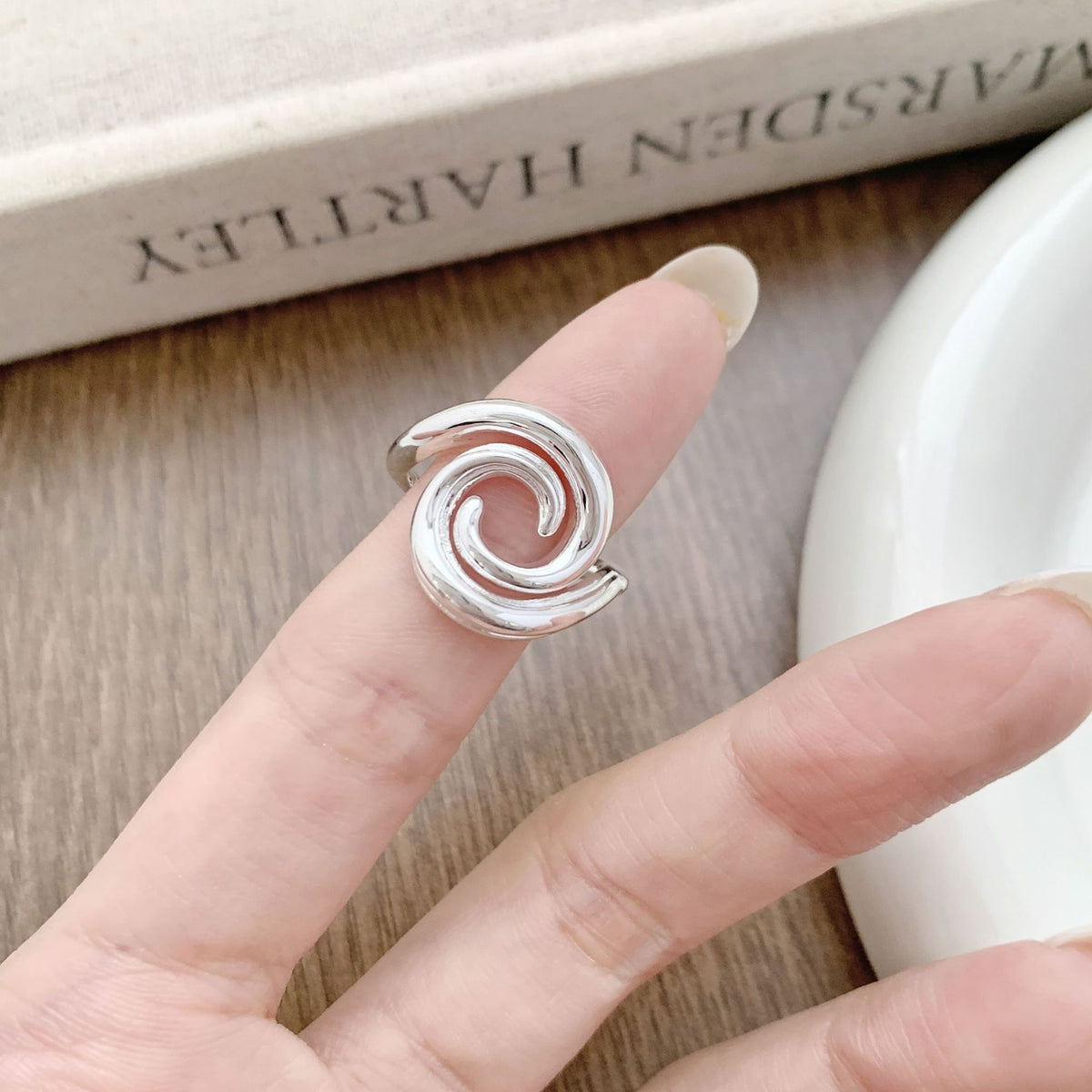 Women Minimalist Line Circle Open Ring Jewelry Gym From House