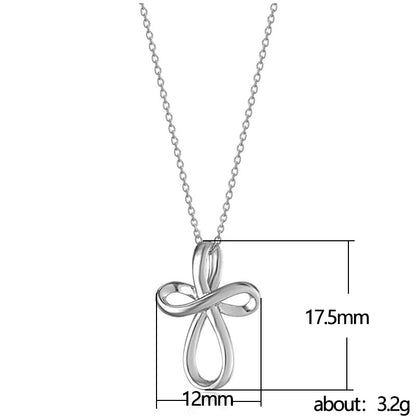 Simple Cross Hanging Clavicle Chain Necklace Jewelry dealsniper-net