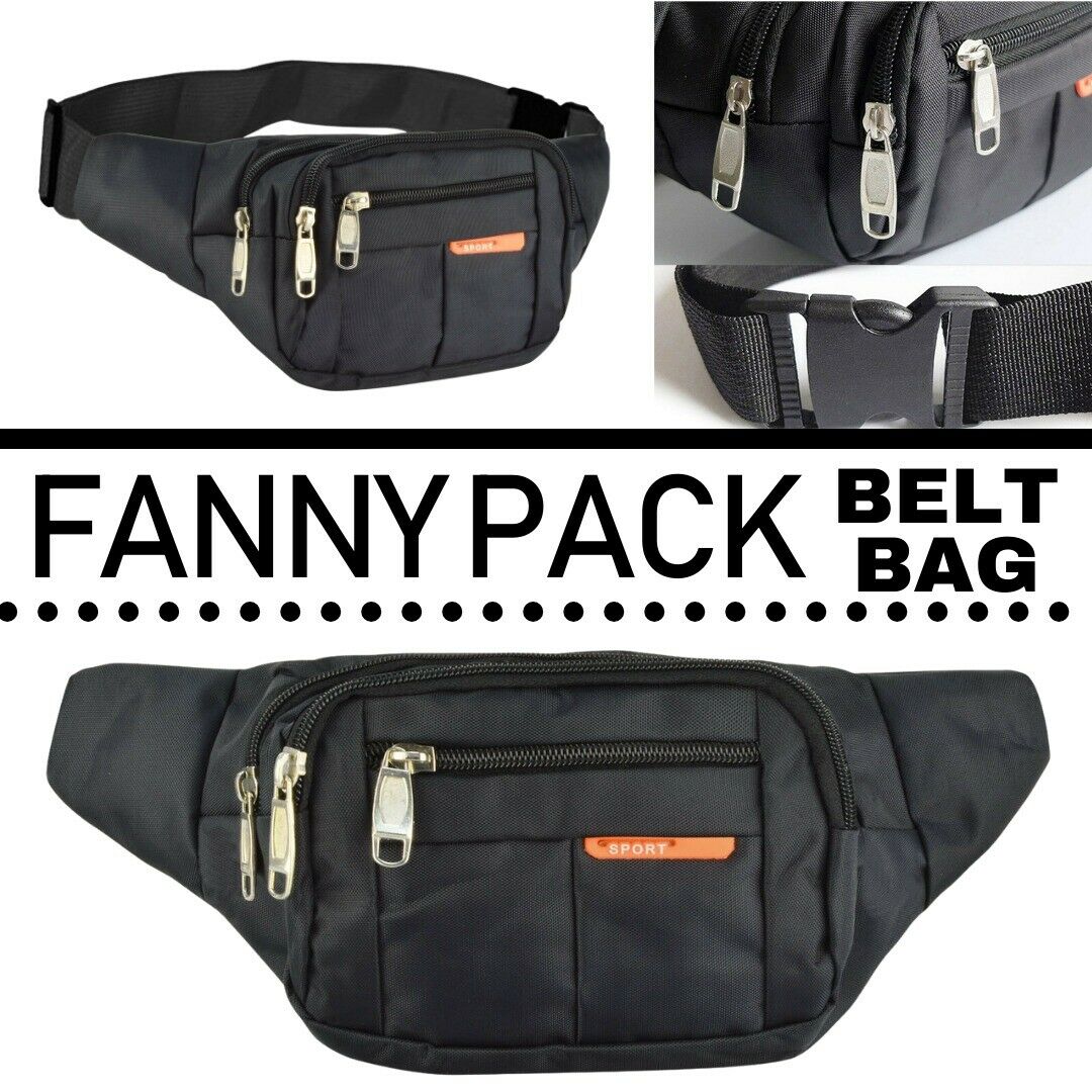 Waist Bag Fanny Pack For Men Women Hip Belt Bum Pouch Sport Travel Purse Unisex Men DealSniper.net