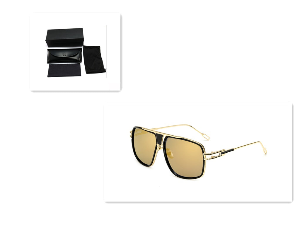 Sunglasses Men Brand Designer Sun Glasses Driving Oculos Men DealSniper.net Tyrant gold set