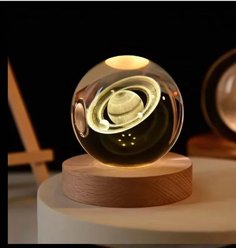Luminous Crystal Ball Projection Ambience Light Home Decor Gym From House Saturn1