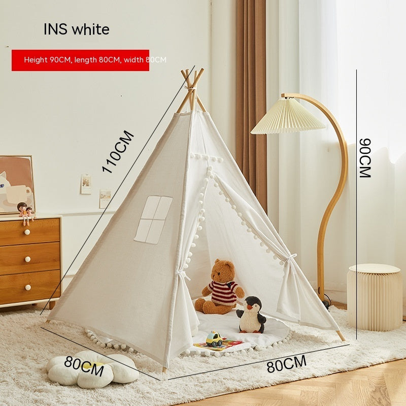 Children's Indoor Tent Princess Castle Play House Toys Pets DealSniper.net 110cm White Fur Ball Style