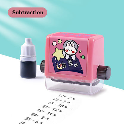 Digital Type Mathematical Operation Stamp Pupils Teacher Kids DealSniper.net Pink