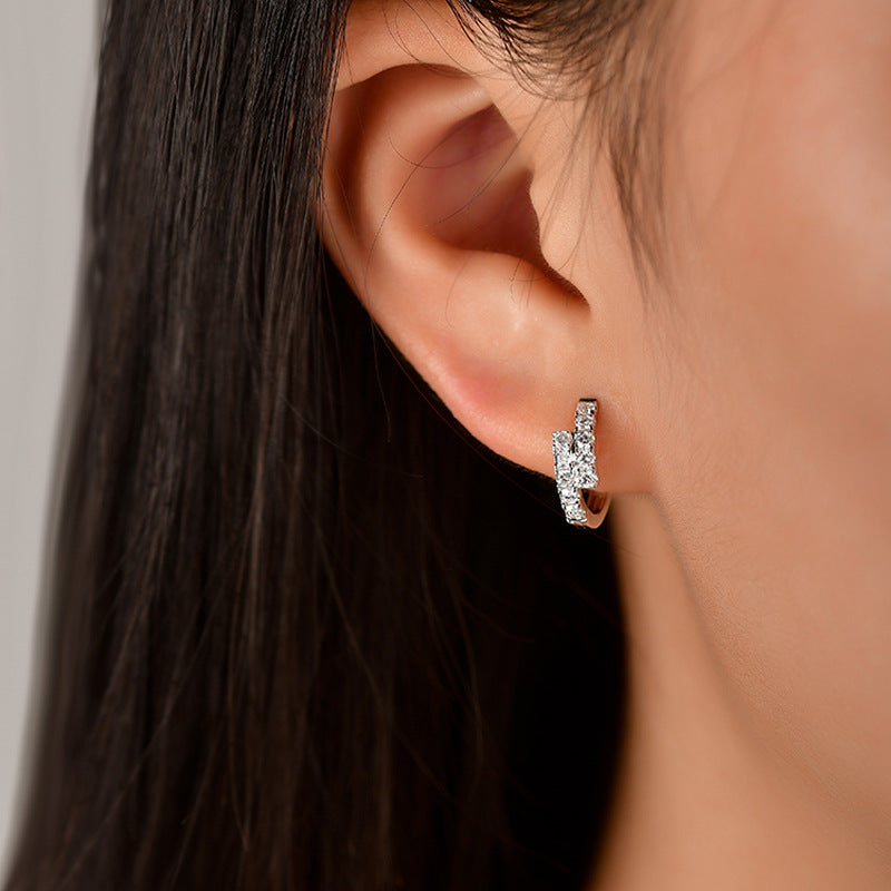 Small Diamond Ear Clip Female Light Luxury Minority Jewelry Gym From House
