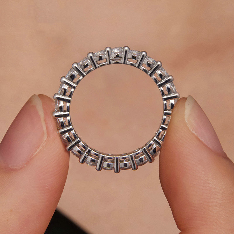 Paired Diamond Shining Mosonite Ring Jewelry DealSniper.net