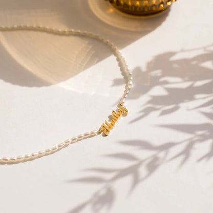 Personalized Custom Name Pendant Fashion Pearl Beaded Necklace Jewelry DealSniper.net