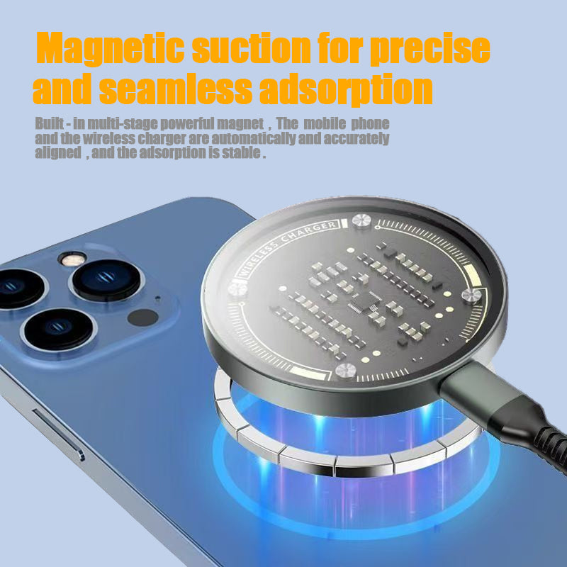 Wireless Charger 15W Magnetic Wireless Fast Charging Gadgets Gym From House