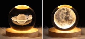 Luminous Starry Sky And Planets Moon Moon Crystal Ball Night Lamp