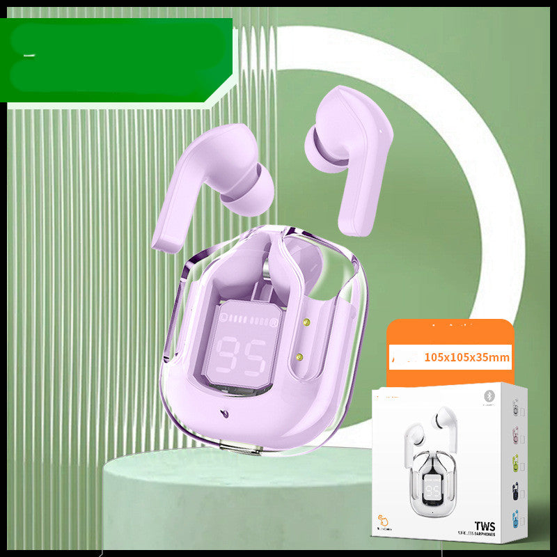 New Mini Transparent Wireless Bluetooth Headset Digital Display