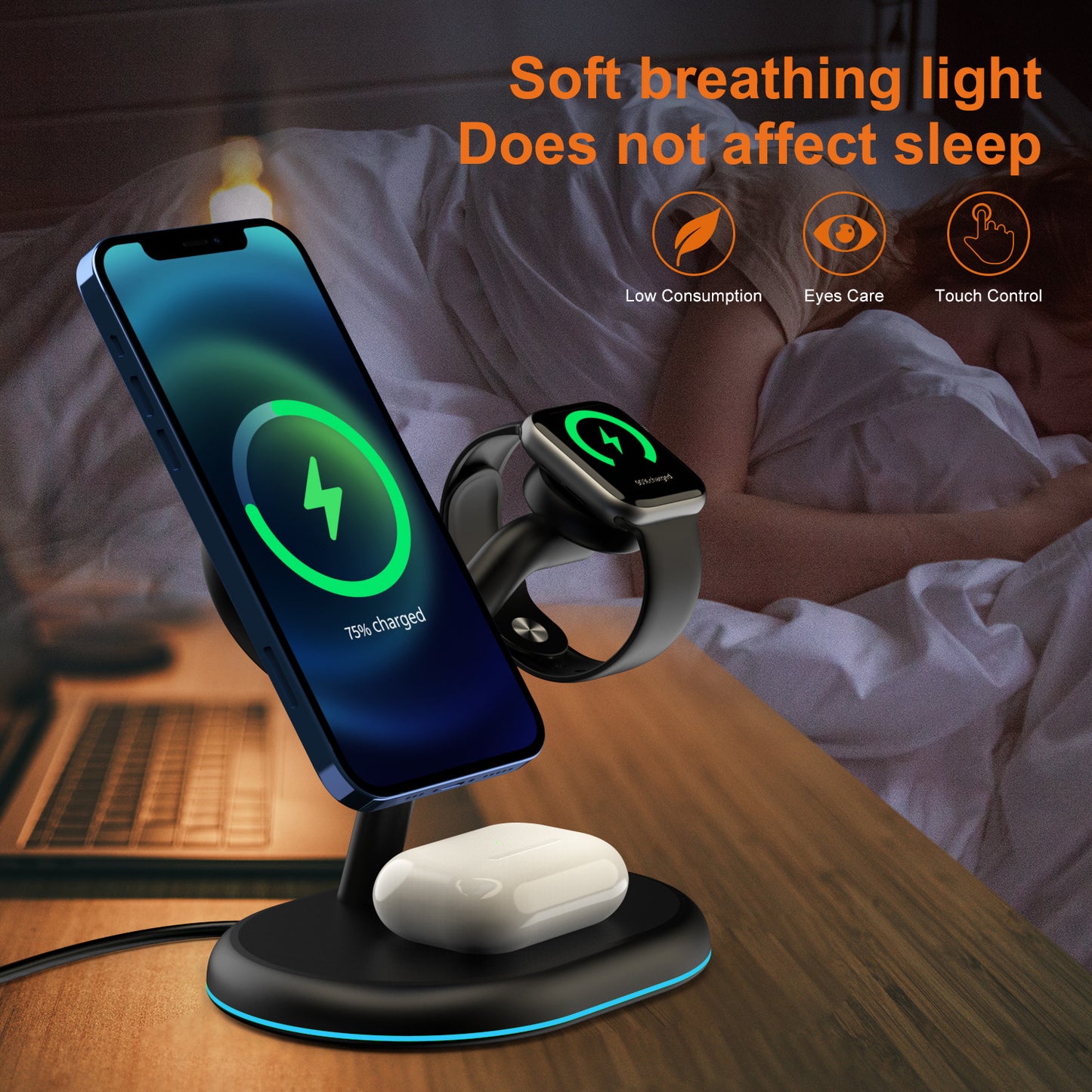 Multifunctional Three-in-one Magnetic Wireless Charger Gadgets Gym From House