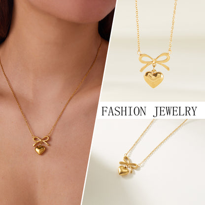 Stainless Steel New Fashion Fine Waterproof Jewelry Love Heart Jewelry dealsniper-net
