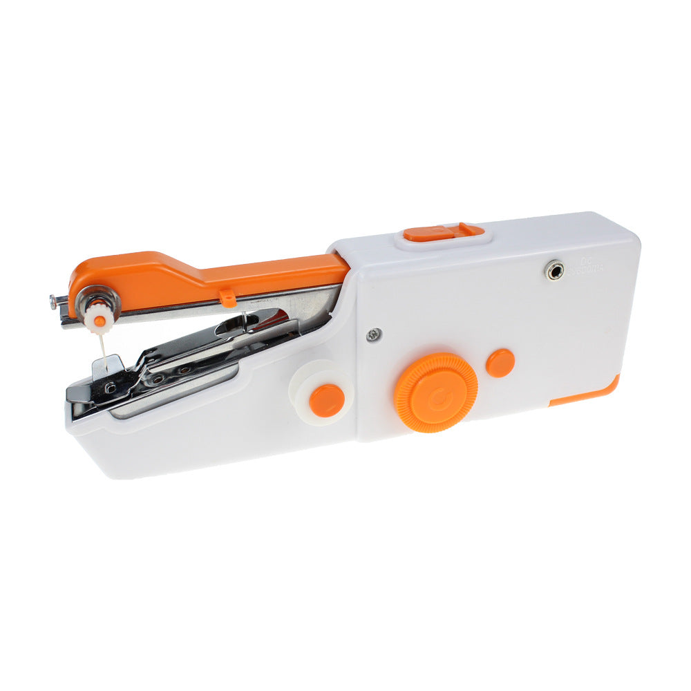 Portable Mini Hand Sewing Machine Quick Handy Sew Needlework Deals DealSniper.net Orange No configuration