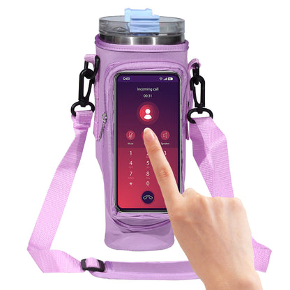 Cup Cover Transparent Touch Screen Neoprene kitchen Kitchen Gym From House Purple Rubber Buckle