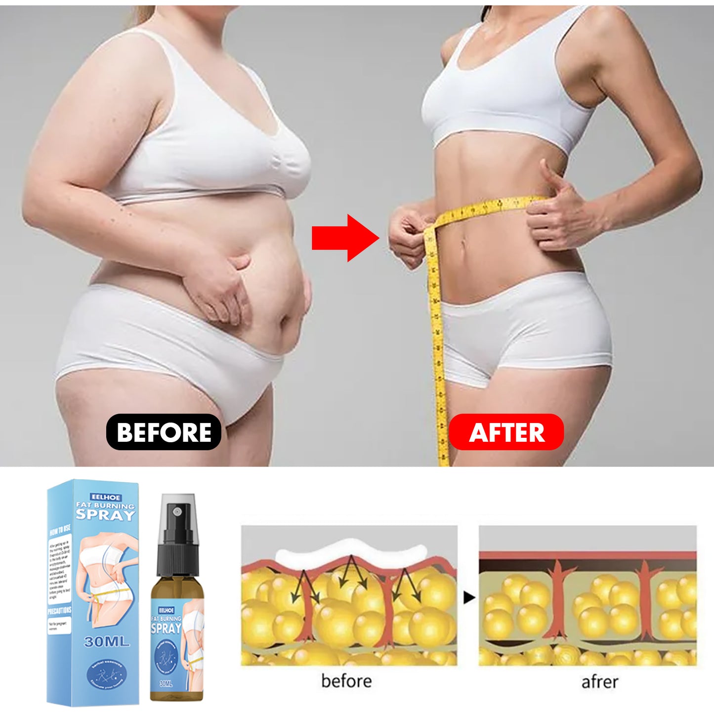 Full Body Qu Fat Slimming Body Shaping Spray Health dealsniper-net