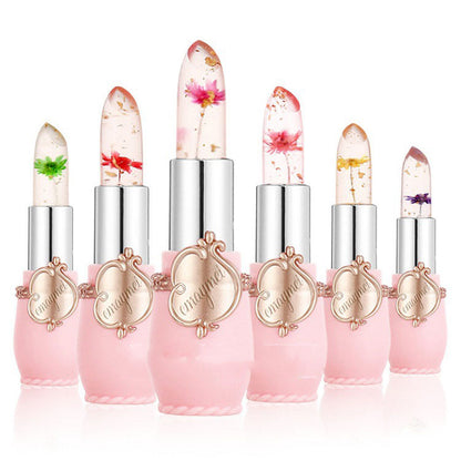 Jelly Flower Lipstick Color Changing Lip Gloss Moistening