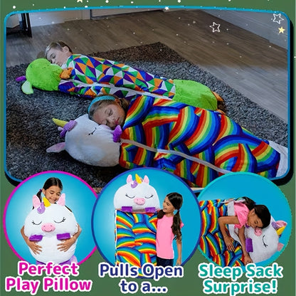 Kids Sleeping Bag, Soft Sleepy Sack For Kids & Toddlers  Easy Roll Up Design For School, Daycare  Children Sleeping Bags Play Pillow Sleep Sack