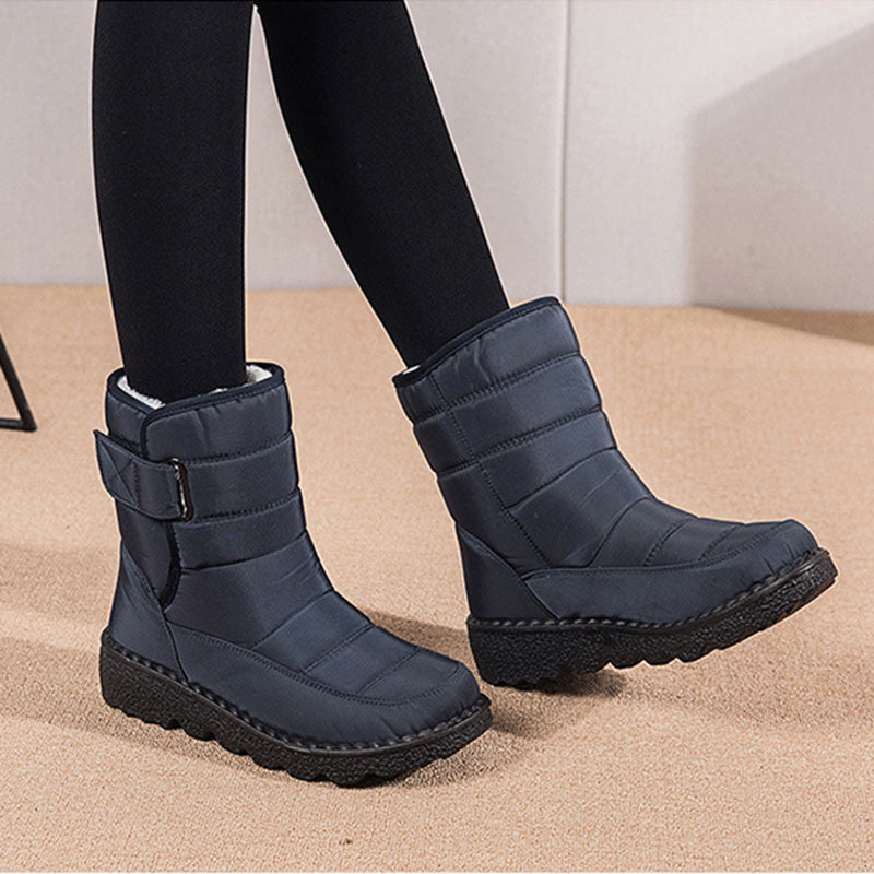 Snow Boots Winter Warm Plush Shoes Women Waterproof Low Heels