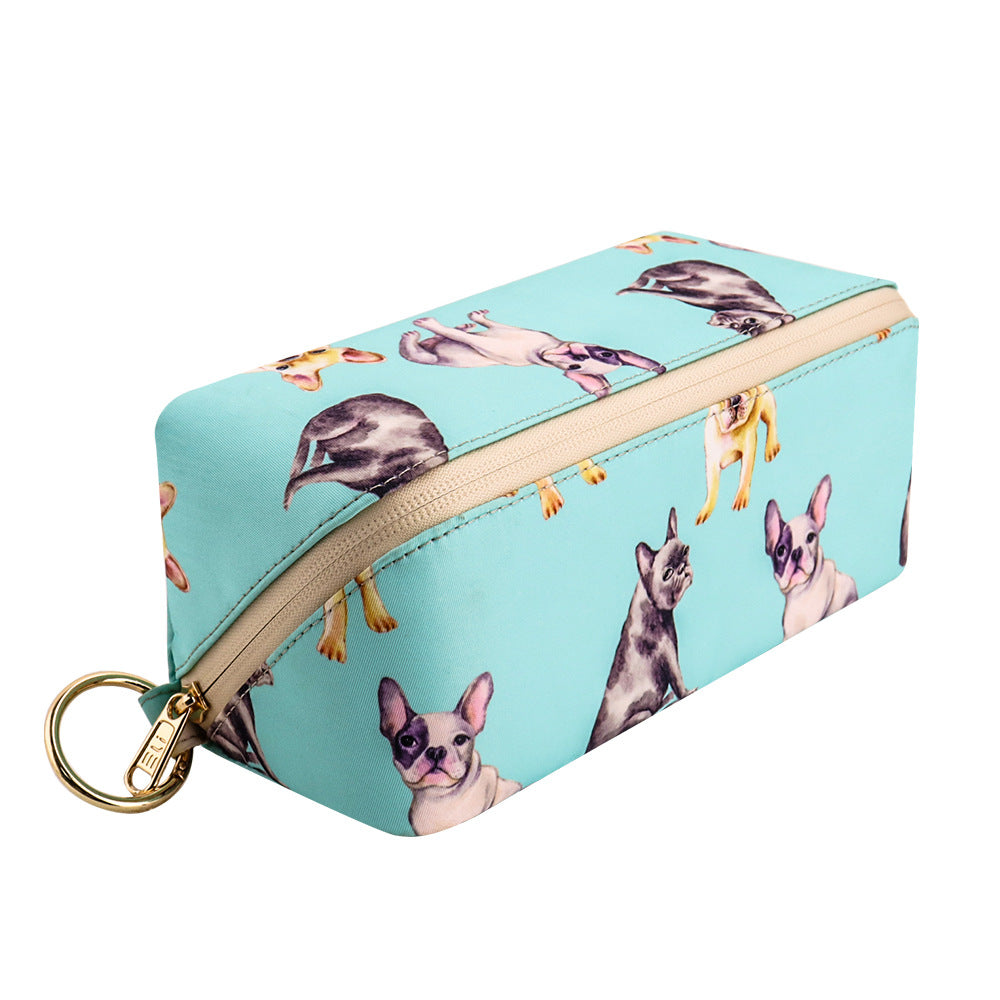 Cute Dog Pets Print Cosmetic Bag Waterproof Makeup Bags Travel Pets DealSniper.net Flange