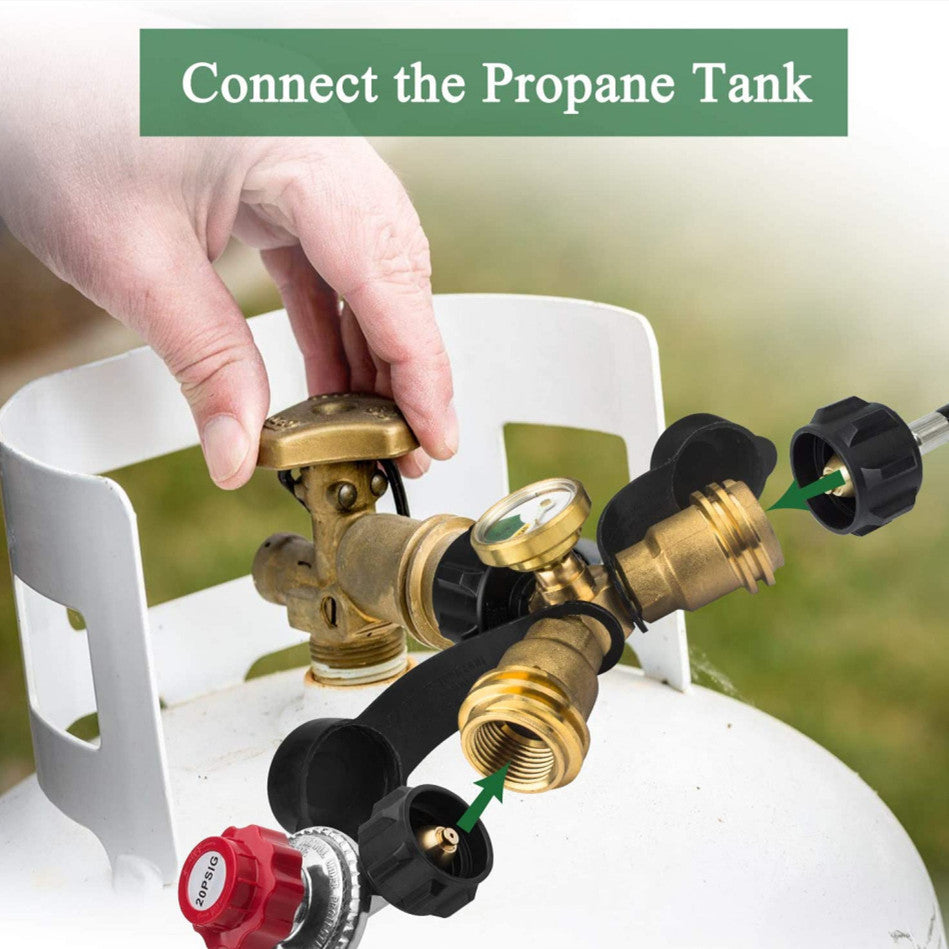 Propane Y Pressure Gauge Body Tee Brass Grill Heater Tools DealSniper.net