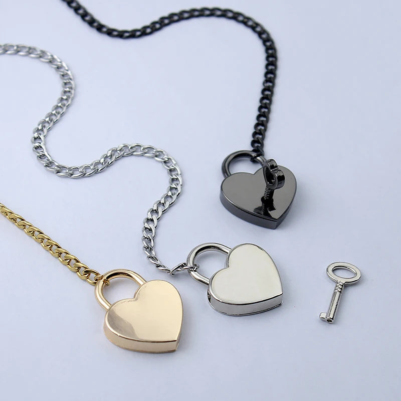 Fashion Jewelry New Slip Chain Necklace Heart O-Ring Jewelry dealsniper-net