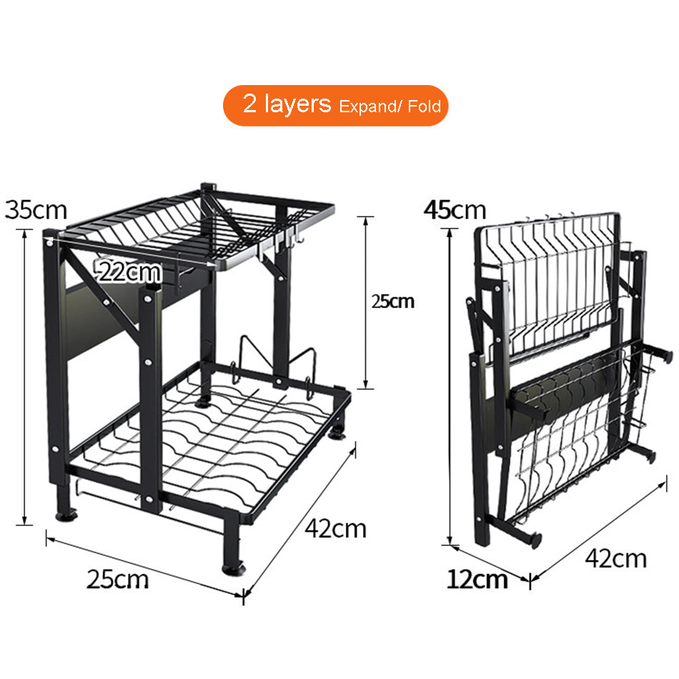 Installation-free Integrated Kitchen Supplies Storage Rack Stainless Steel Kitchen dealsniper-net