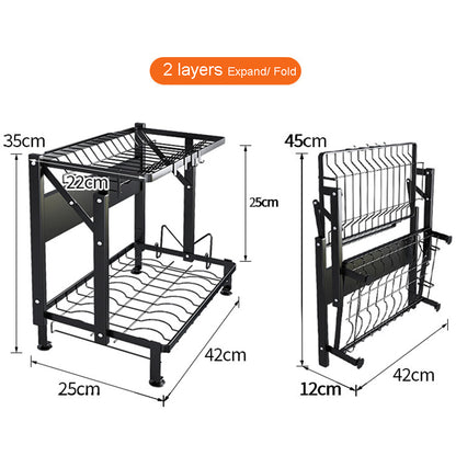 Installation-free Integrated Kitchen Supplies Storage Rack Stainless Steel Kitchen dealsniper-net