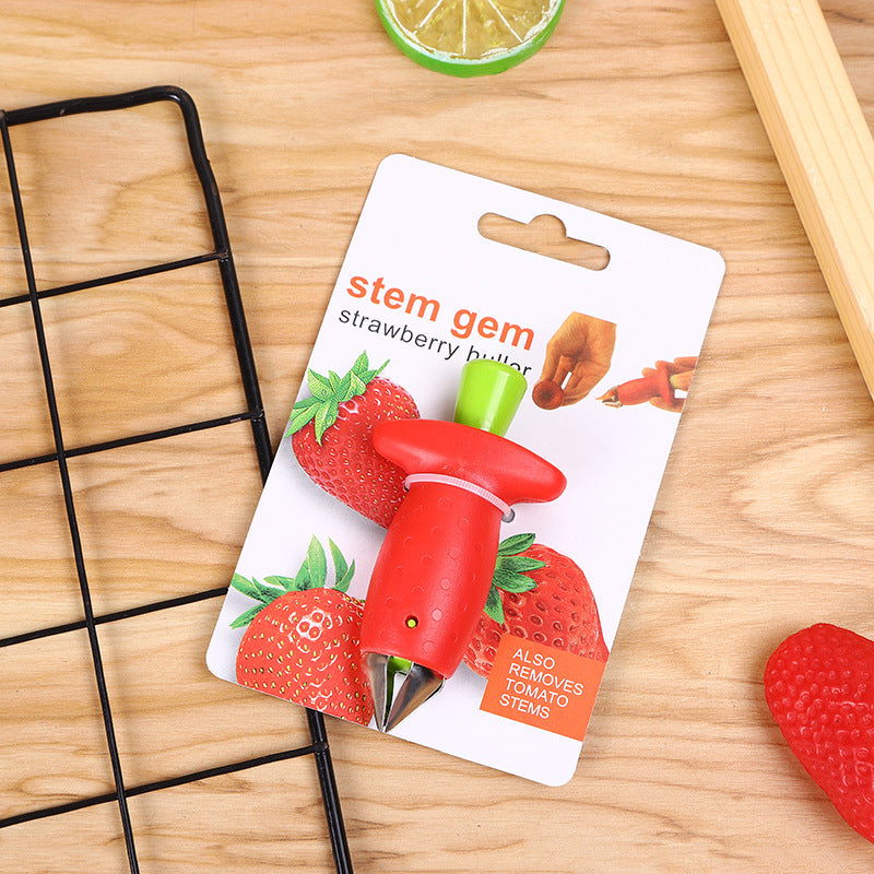 Strawberry Stem Remover Metal Plastic Fruit Leaf Remover Kitchen Gym From House