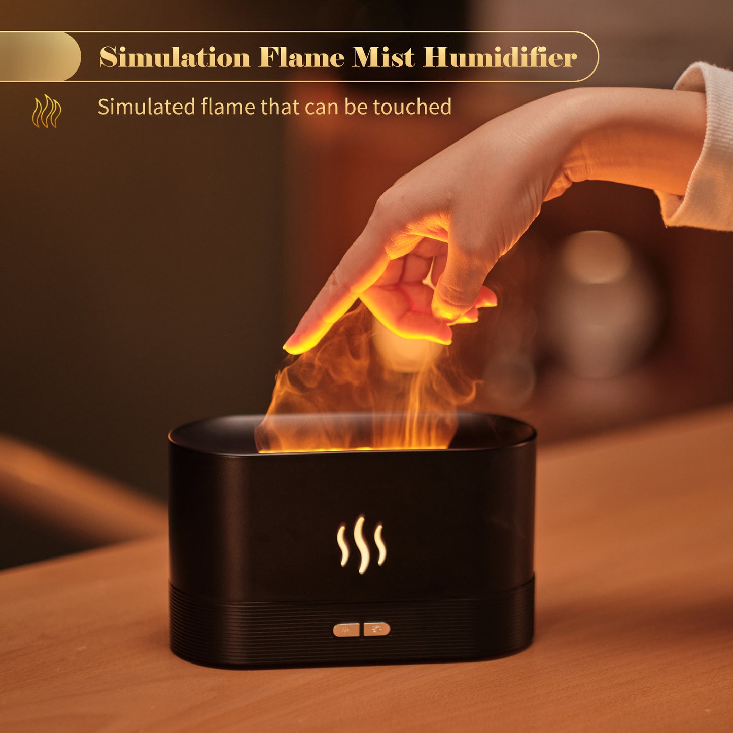 Aroma Diffuser With Flame Light Mist Humidifier Aromatherapy Diffuserr