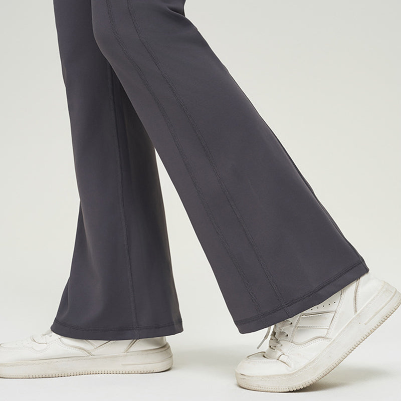 High Waist Zipper Bell-bottom Trousers For Women Slimming Women Gym From House